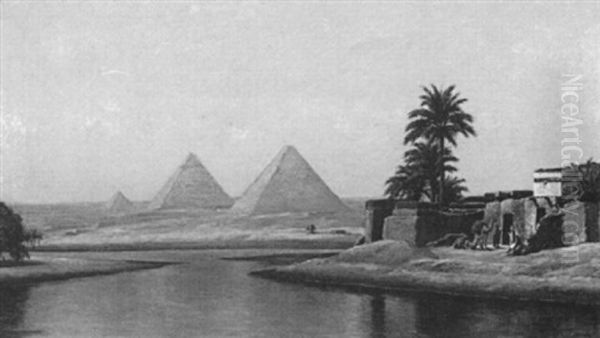 The Pyramids From The Banks Of The Nile - view 1