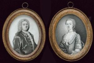 Lord Foley Wearing A Coat With Cuffs, Frilled Shirt And Stock, His Curled Wig Terminating In A Pigtail (+ Lady Foley Wearing A Robe Over White Dress With Lace Trim, Pearls At Her Neck; Pair) Lord Foley Wearing A Coat With Cuffs, Frilled Shirt And Stock, His Curled Wig Terminating In A Pigtail (+ Lady Foley Wearing A Robe Over White Dress With Lace Trim, Pearls At Her Neck; Pair)
