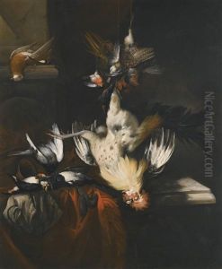 Still-life Of Dead Game And Songbirds by William Gowe Ferguson
