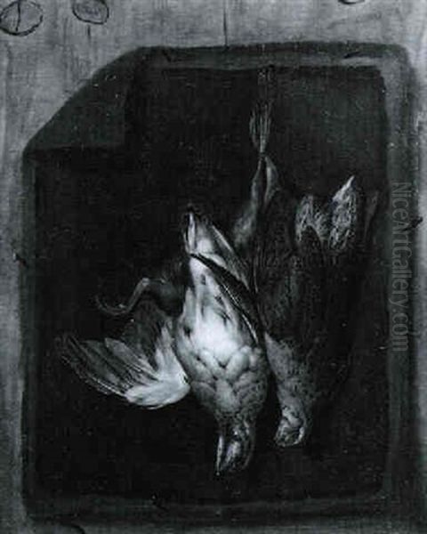 Trompe L'oeil Zweier Erlegter Vogel - view 1