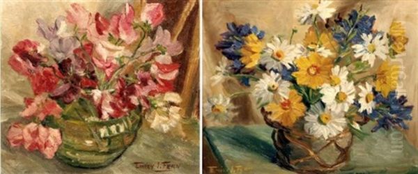 Still Life Of Daisies (+ Still Life Of Sweetpeas; 2 Works) - view 1