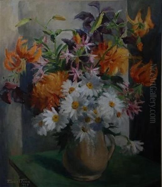 A Still Life With Flowers In A Jug - view 1