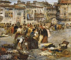 Mercadillo En Una Plaza De Granada (a Market In Granada)