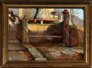 Hofeinfahrt Mit Blick In Eine Gasse (sudtirol) by Ermanno Fernbach