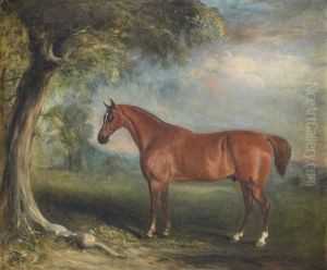 A Chestnut Horse In A Landscape