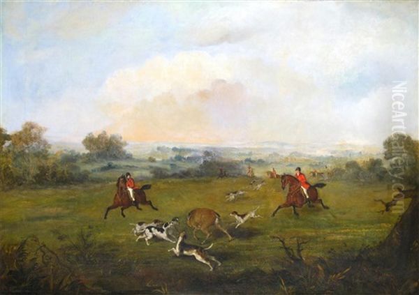 Extensive Landscape With Huntsmen And Hounds - view 1