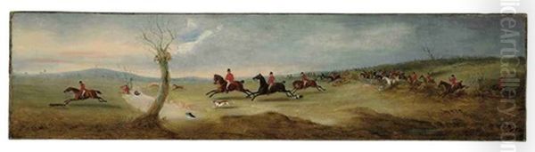 The Quorn Hunt Scurry Near Billesdon Coplow - view 1