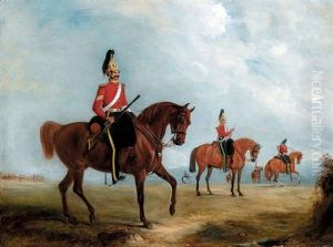 A Sergeant Of The 1st Or Royal Regiment Of Dragoons With Other Mounted Members Of His Regiment by John Ferneley Jr.