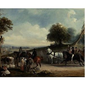 Going To Market In Melton Mowbray by John Ferneley Jr.