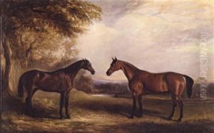 "ion" And "palmeria" In A Landscape by John Ferneley Jr.
