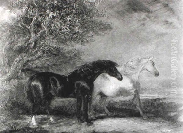 Two Horses In A Storm - view 1