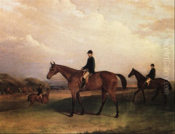 Jockey On A Chesnut Hunter - view 1