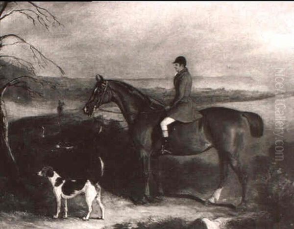 A Huntsman On A Chestnut Hunter With Hounds - view 1