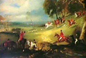 Breaking Cover With A Distant View Of Melton Mowbray by John Ferneley Jr.