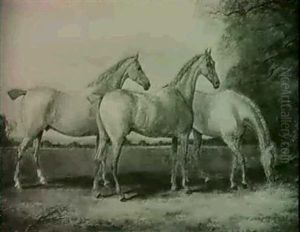 Three Dun Mares In A Landscape Three Dun Mares In A Landscape