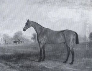 'wolverhampton', A Chesnut Racehorse, In A Landscape At Badsworth Hall