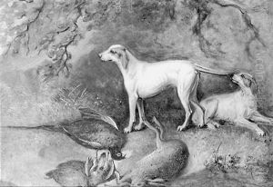 Gun Dogs And Game In A Woodland Clearing by Claude Lorraine Ferneley