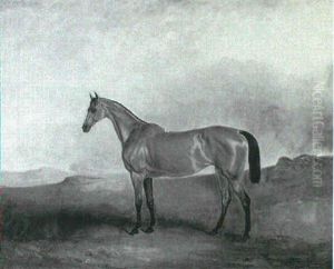 A Bay Hunter In A Landscape by Claude Lorraine Ferneley