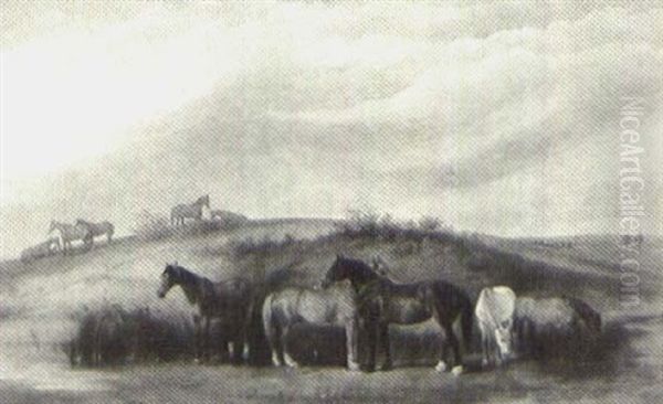 Horses In A Landscape - view 1