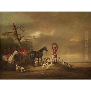 The Quorn Hounds With Sir Harry Goodrich And George Mountford by John E. Ferneley