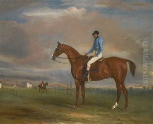 Philip, A Bay Racehorse, The Property Of Lord Elcho, With Jockey Up