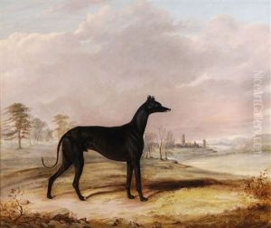 Kent, A Coursing Greyhound, In An Extensive Landscape by John E. Ferneley