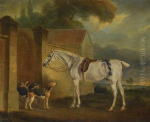 Lord Lonsdale's Fleabitten Grey Hunter, "brass", At Cottesmore With The Cottesmore Hounds by John E. Ferneley