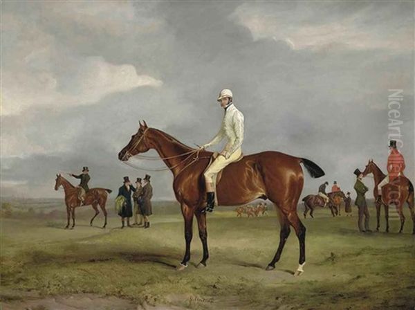Clinker With Captain Horatio Ross Up, Radical With Captain Douglas Up And Other Horses Beyond - view 1