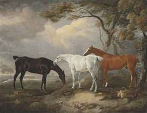 Hunters Of Robert Henry, Lord Herbert, Later 12th Earl Of Pembroke And 9th Earl Of Montgomery by John E. Ferneley
