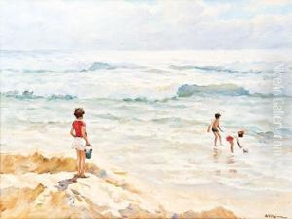 Spielende Kinder Am Strand - view 1