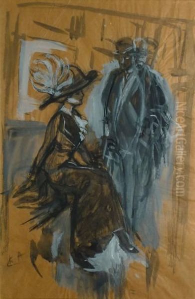 Elegante Et Homme Debout - view 1