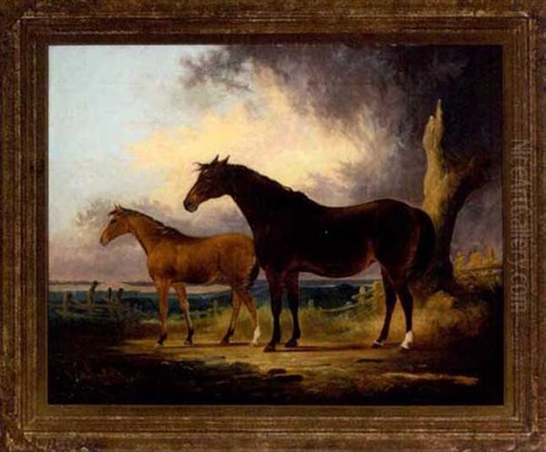 Horses In A Landscape - view 1