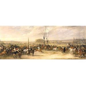 The Finish Of The Match Race Between Holyoake's "clinker" With Horatio Ross Up And Lord Kennedy's "radical", Ridden By Captain Douglas The Finish Of The Match Race Between Holyoake's "clinker" With Horatio Ross Up And Lord Kennedy's "radical", Ridden By Captain Douglas