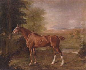 A Hunter In A Landscape by John E. Ferneley