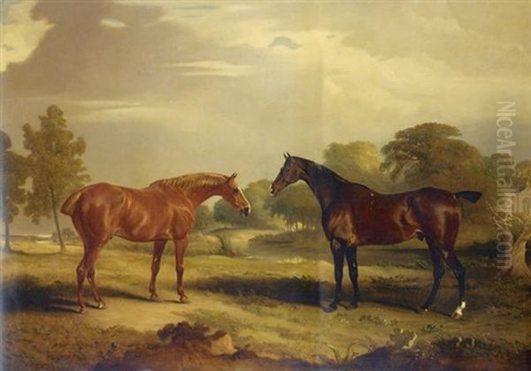 Two Hunters At Grass - view 1