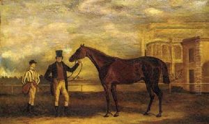 Sir James Boswells "general Chasse" Held By A Groom by John E. Ferneley