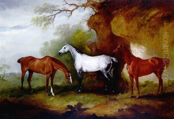 Three Hunters Belonging To Robert Myddleton-biddulph - view 1