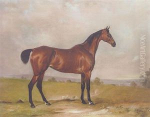 A Bay Hunter In An Extensive Landscape by John E. Ferneley