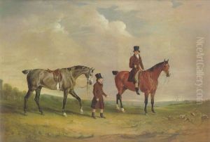 "mountebank" And "albion": Grooms And Hunters In An Extensive Landscape by John E. Ferneley