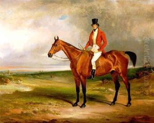 Sir James Boswell, Bt. Of Auchenleck On Mr. Little Gilmour's "plunder", A Bay Hunter, With Huntsmen And Hounds Beyond by John E. Ferneley