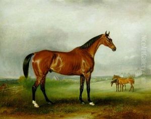 Mr. Hall Webb's "cloud King" With Kiddington Hall In The Distance by John E. Ferneley