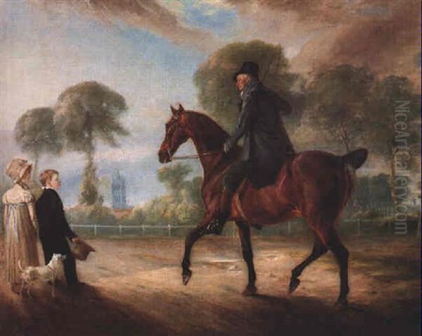 The Reverend Doctor Ford On His Chestnut Hunter Riding Into Melton Mowbry - view 1