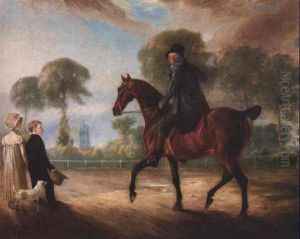 The Reverend Doctor Ford On His Chestnut Hunter Riding Into Melton Mowbry