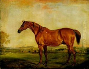"shamrock", A Bay Hunter, The Property Of The Rev. Charles Thornton, In A Landscape, With A View Of Belvoir Castle Beyond
