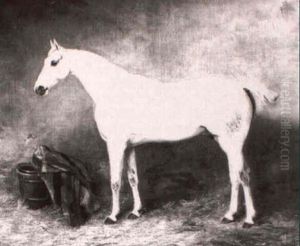 A Grey Hunter In A Loose Box by John E. Ferneley