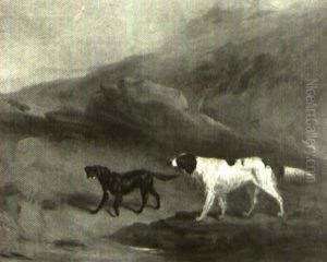 Setters In A Landscape