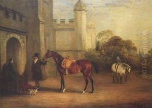 Wycombe Abbey, With Portraits Of Johnny Wilmer, John Cross And The 1st Lady Carrington's Favourite Hack by John E. Ferneley