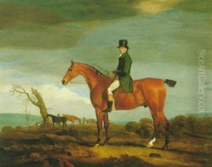 Peter Christie, Master To The Quorn, 1817, On His Chesnut Hunter In A Landscape