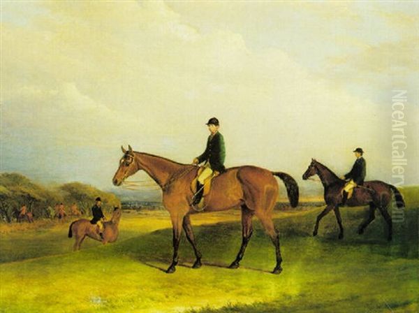 A Jockey On A Chestnut Hunter - view 1