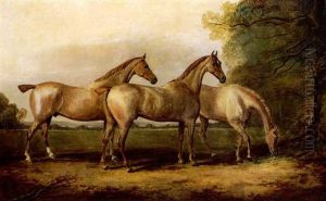 Mares In Pasture by John E. Ferneley